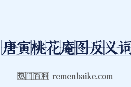 唐寅桃花庵图反义词是什么意思的图片